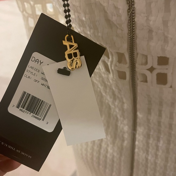 NWT ABS Allen Schwartz White Dress Size 12 - Picture 5 of 5